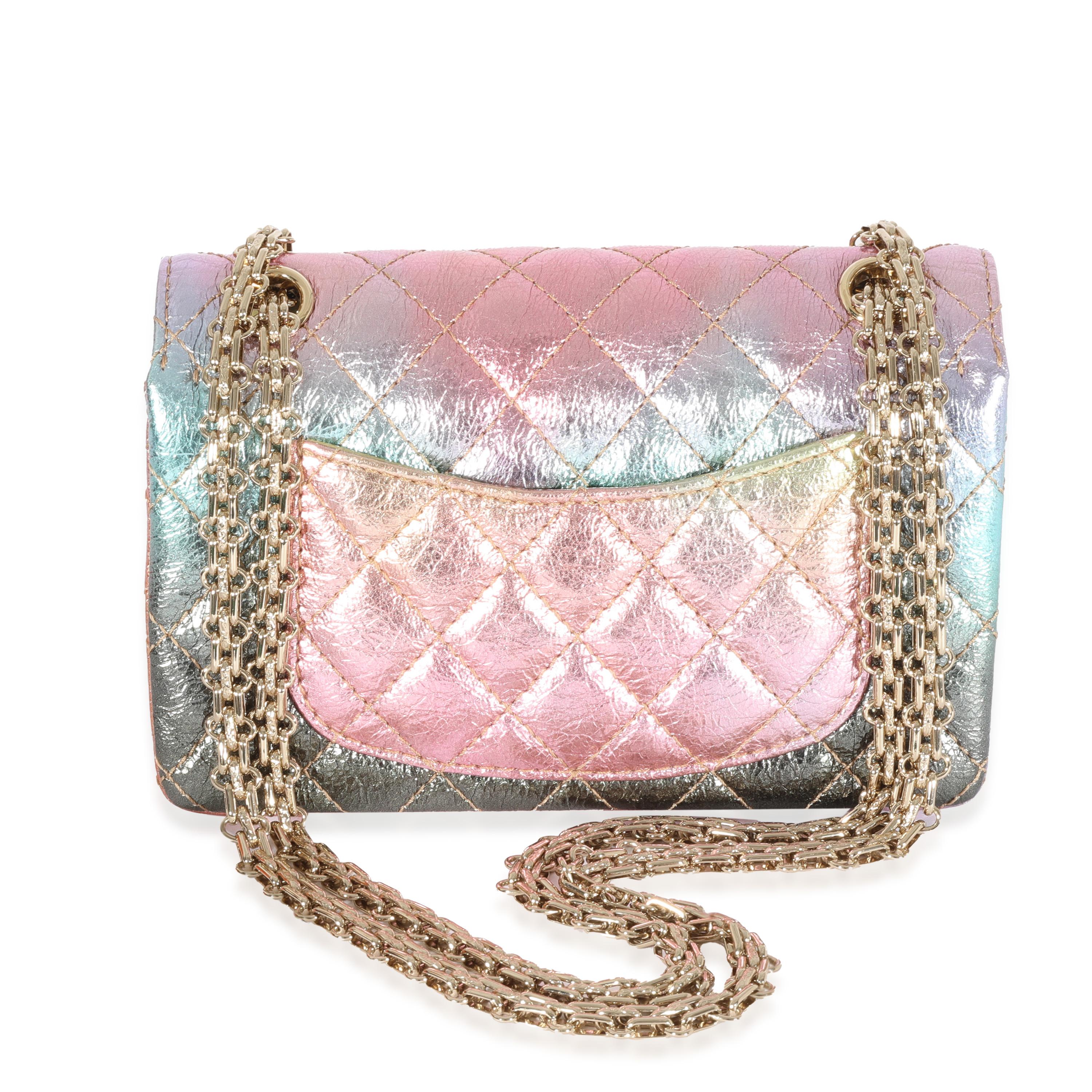 Chanel Multicolor Metallic Goatskin Mini Reissue 2.55 In Excellent Condition In New York, NY