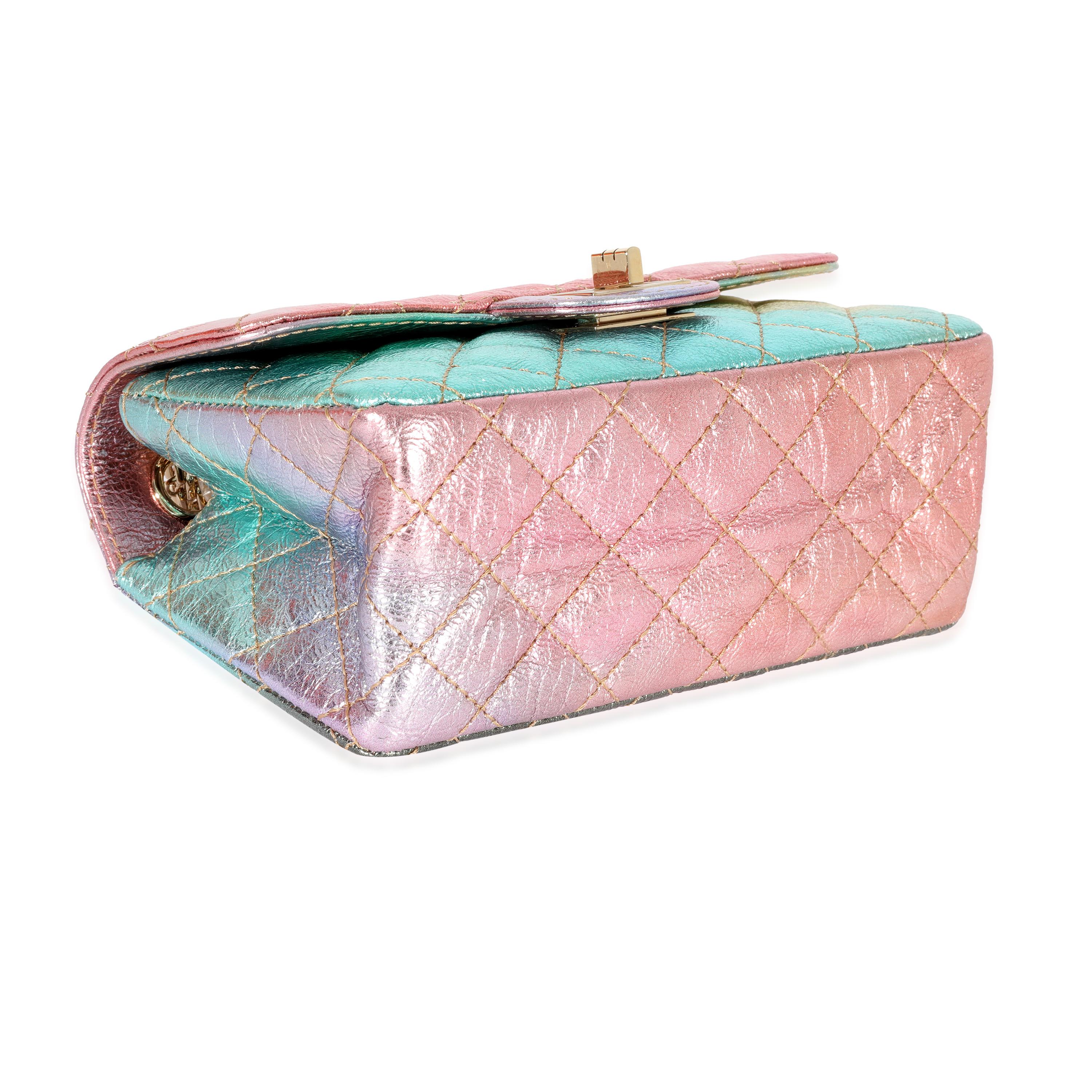 Chanel Multicolor Metallic Goatskin Mini Reissue 2.55 2