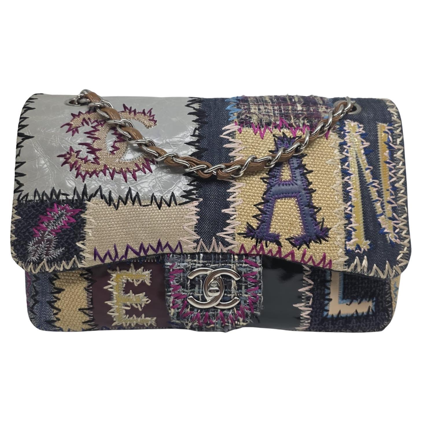 Borsa Chanel Multicolor Patchwork Jumbo Flap