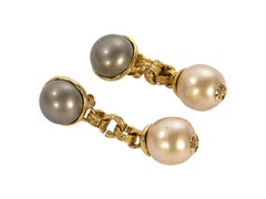 Chanel Multicolor Pearl Drop Earrings