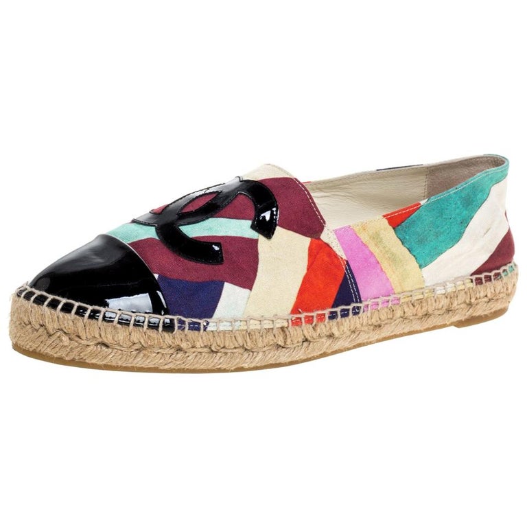 Multicolor chanel espadrilles clearance