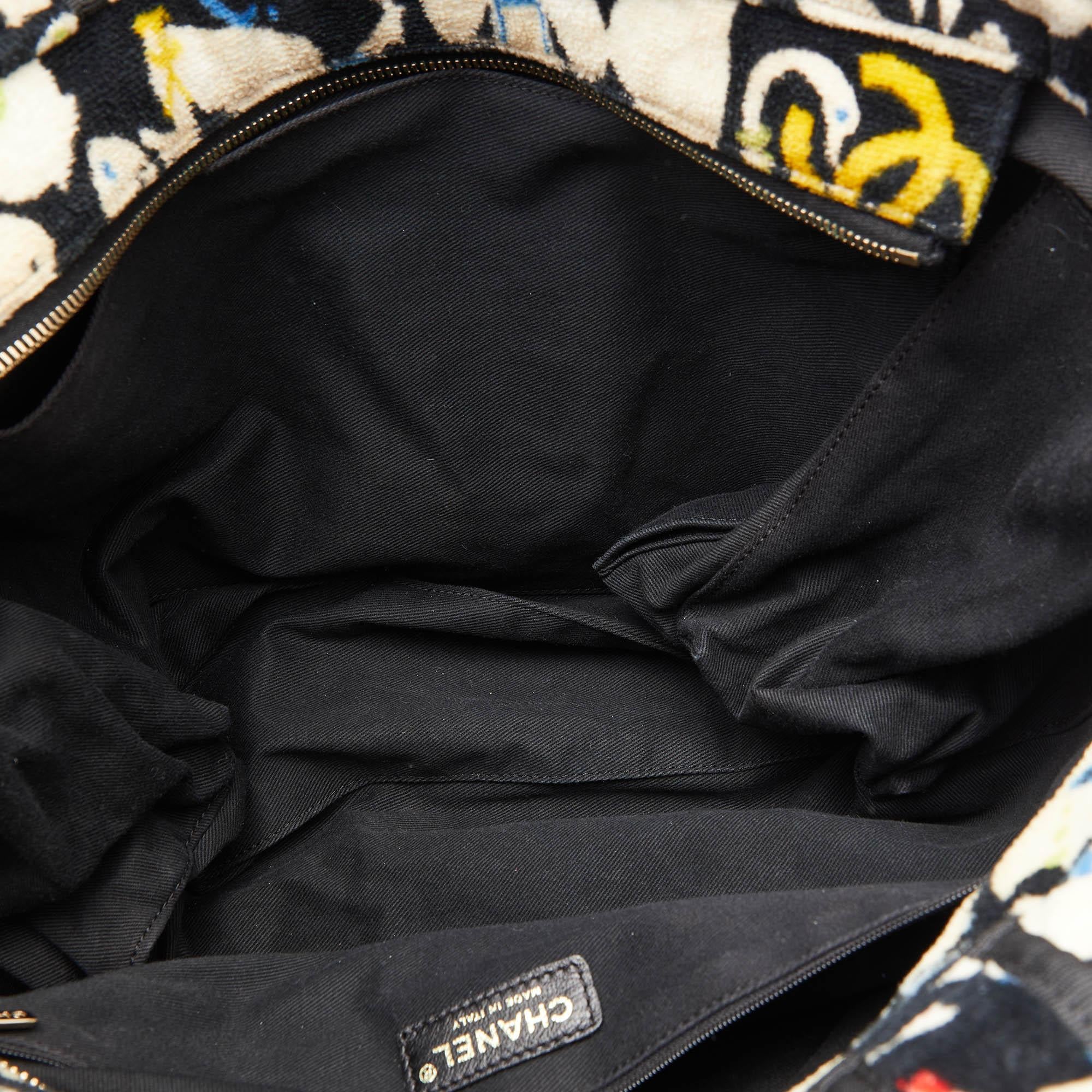 Chanel Multicolor Printed Cotton Terry Baby Diaper Bag 4