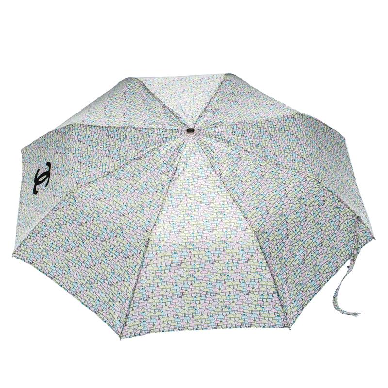 Chanel Multicolor Printed Umbrella 1