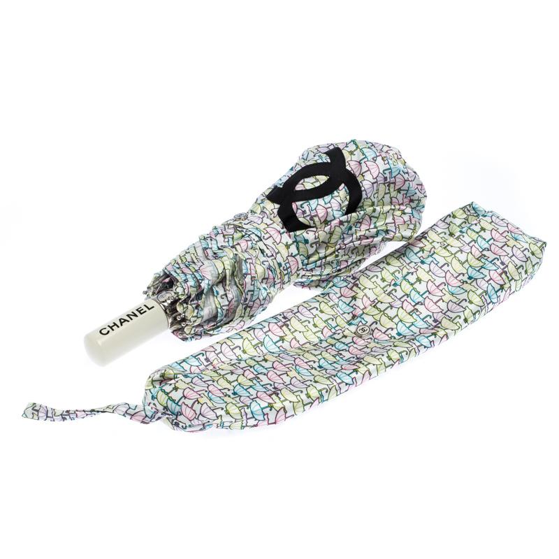 Chanel Multicolor Printed Umbrella 2