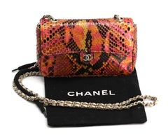 Chanel Multicolor Python Mini Flap Bag