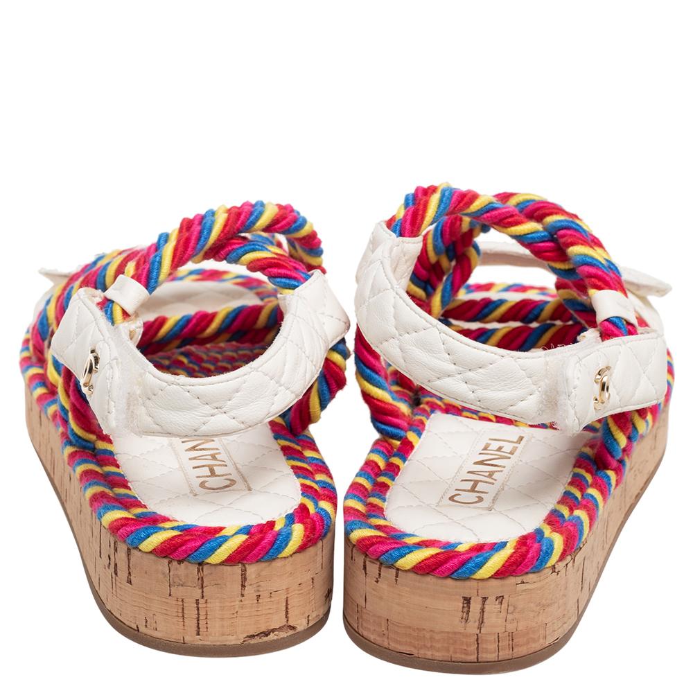 chanel sandals multicolor