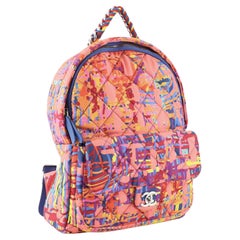 Chanel Multicolor Quilted Print Foulard CC Pocket Medium Backpack