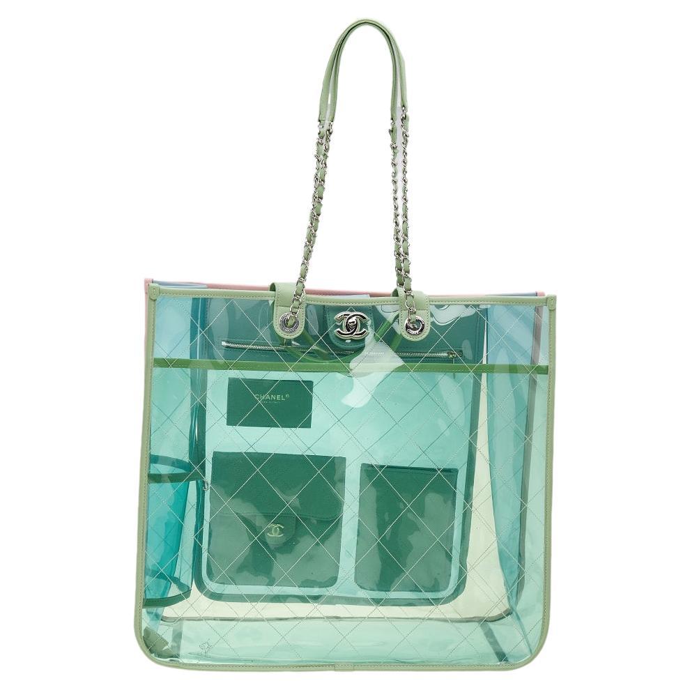 Chanel Multicolor Quilted PVC And Leather Large Coco Splash Tote Bag at  1stDibs