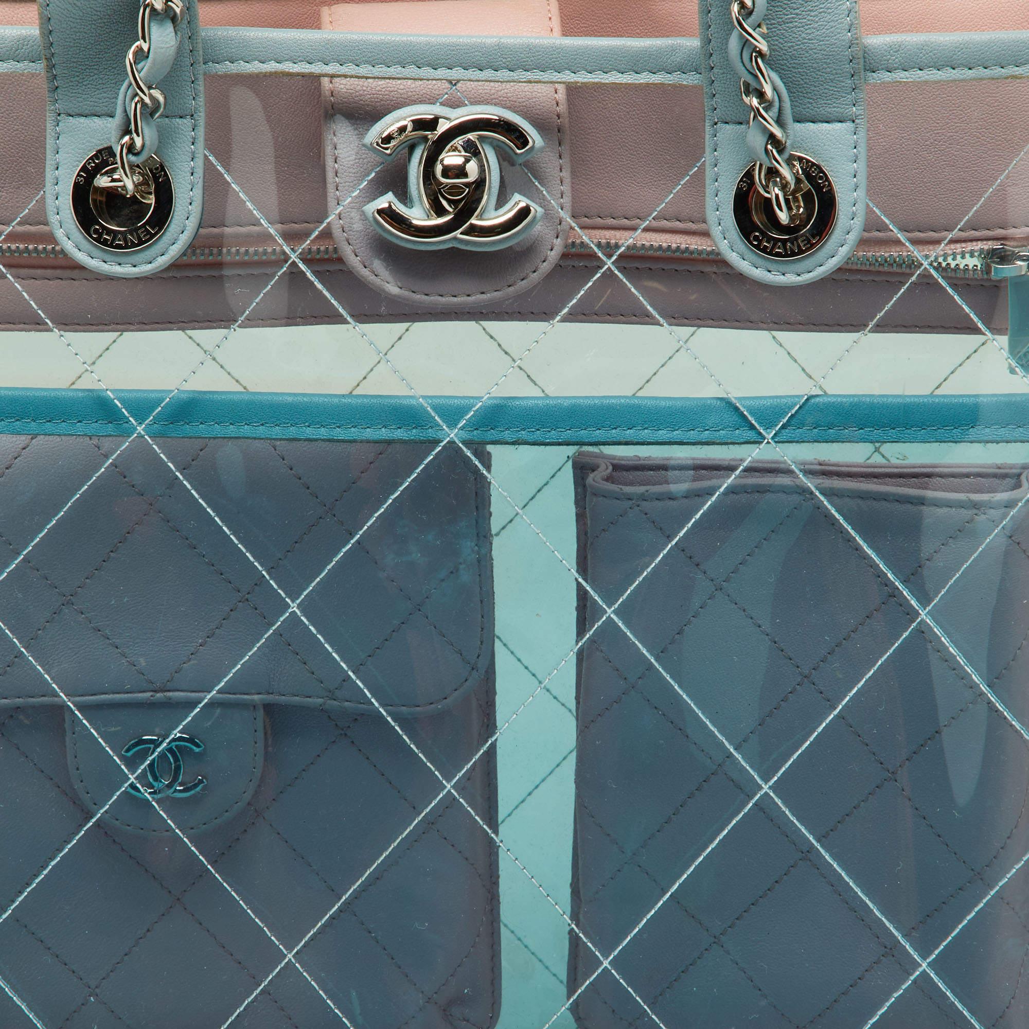 Sac cabas Coco Splash de Chanel multicolore matelassé en PVC et cuir de taille moyenne 6