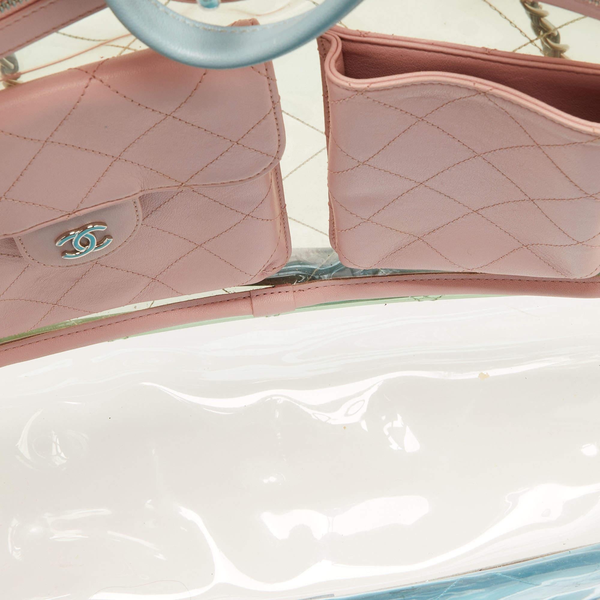 Sac cabas Coco Splash de Chanel multicolore matelassé en PVC et cuir de taille moyenne 4