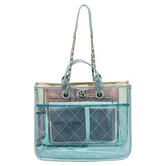 Chanel Multicolor Quilted PVC and Leather Medium Coco Splash Shopping Tote