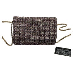 Chanel Multicolor Quited Tweed Classic Woc Clutch Bag Shoudler Bag