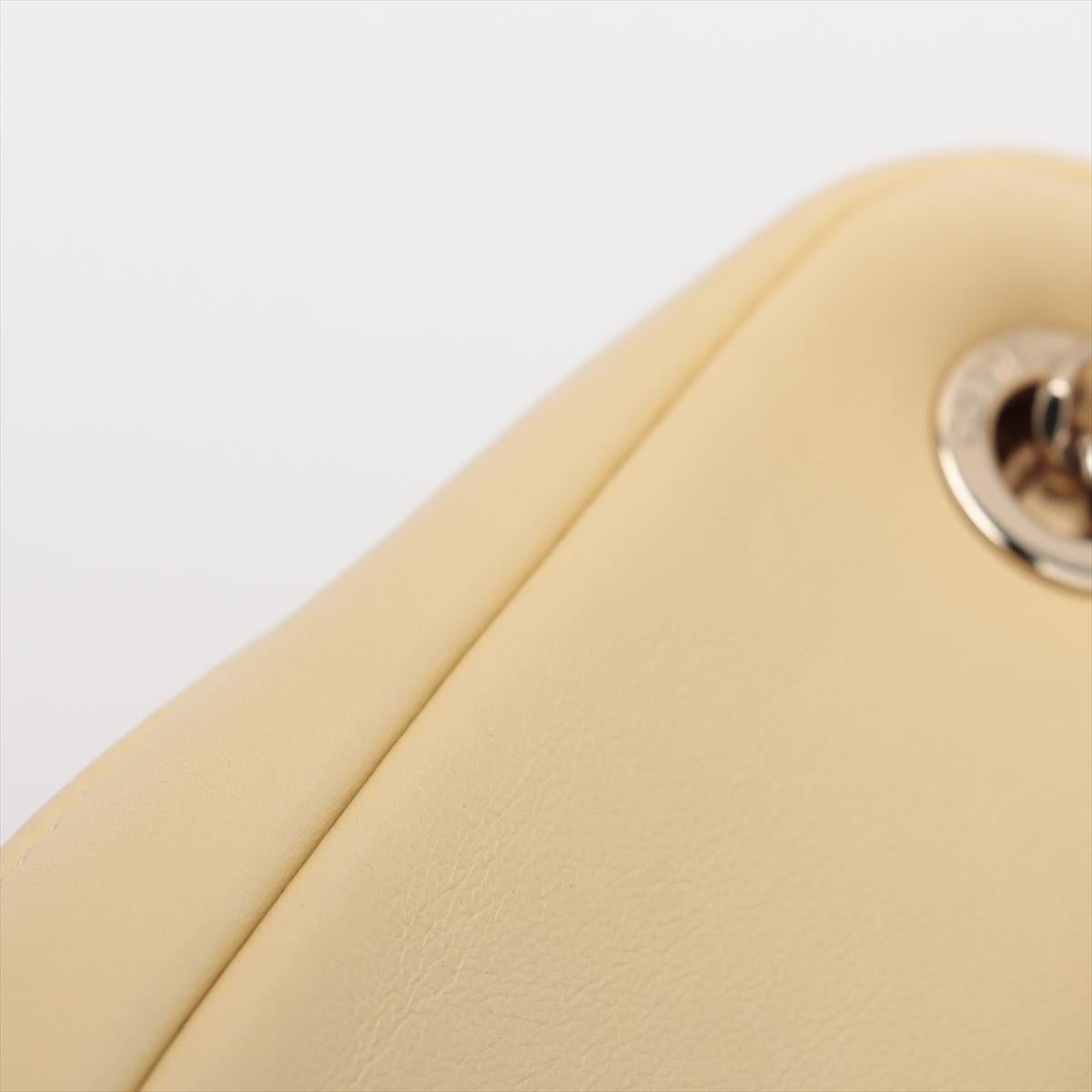 Chanel Multicolor Rhinestone CC Logo Lambskin Chain Shoulder Bag Butter Yellow 10