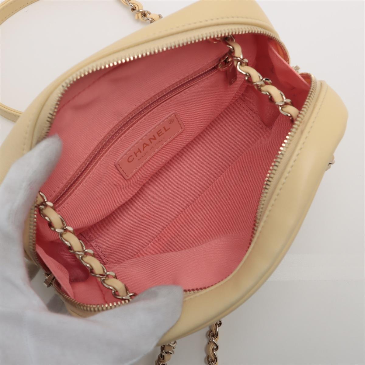 Chanel Multicolor Rhinestone CC Logo Lambskin Chain Shoulder Bag Butter Yellow 3