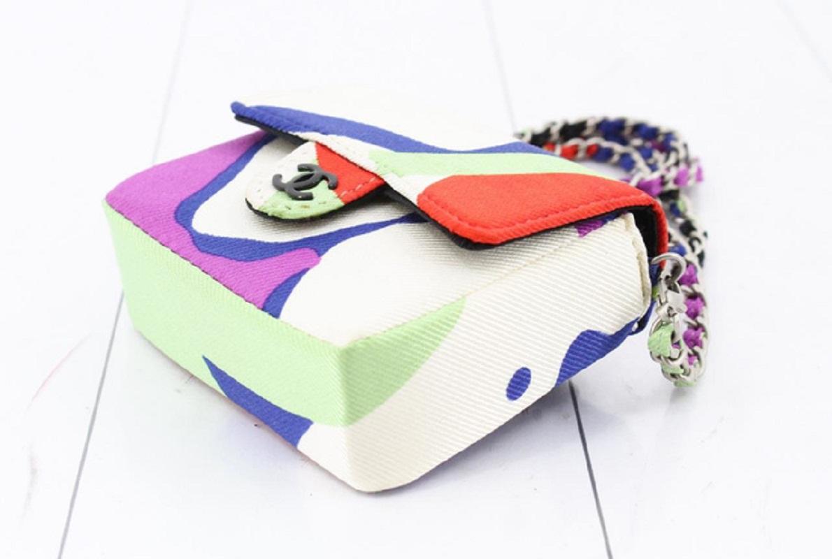 Chanel Mehrfarbige Mini- Messenger-Tasche aus Satin Damen