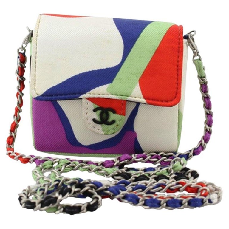 Chanel Multicolor Satin Mini Messenger Pouch at 1stDibs