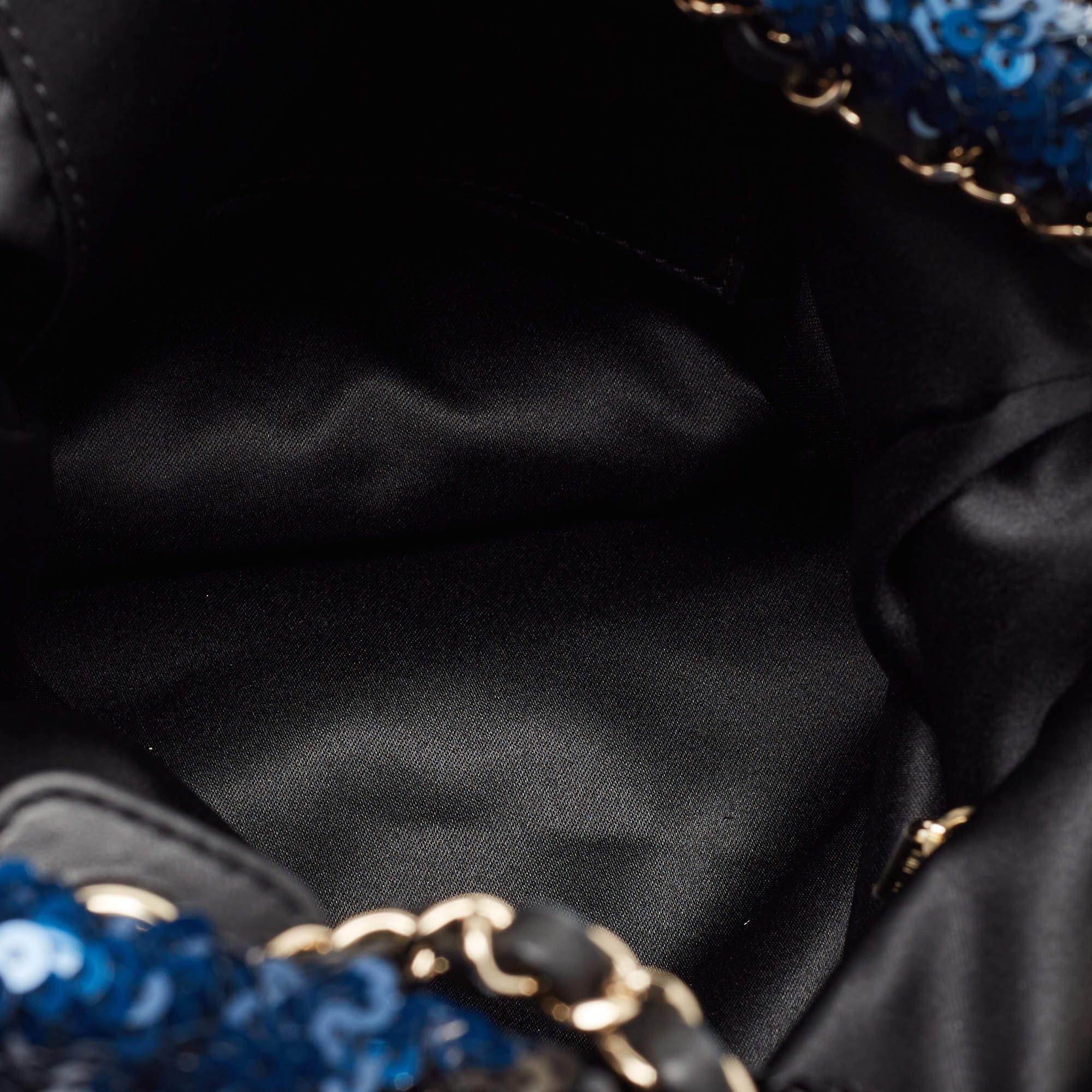 Chanel Multicolor Sequins CC Drawstring Chain Tote 2