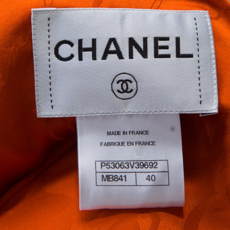 Chanel Multicolor Silk Blend Tweed Double Breasted Long Coat M In Excellent Condition In Dubai, Al Qouz 2