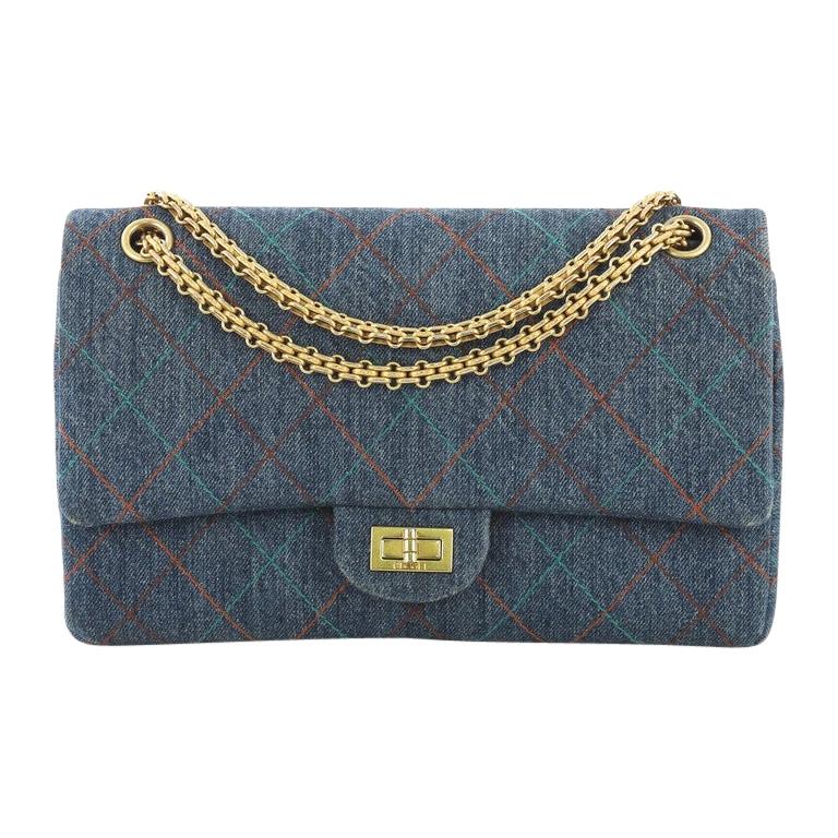 CHANEL, Bags, Chanel Classic Denim Reissue 226 Quilted Double Flap Bag