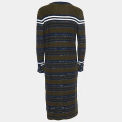 Chanel Multicolor Striped Cashmere Long Cardigan S