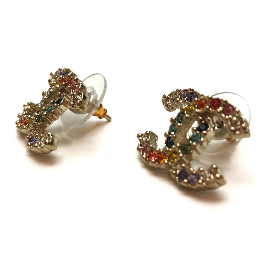 rainbow chanel earrings