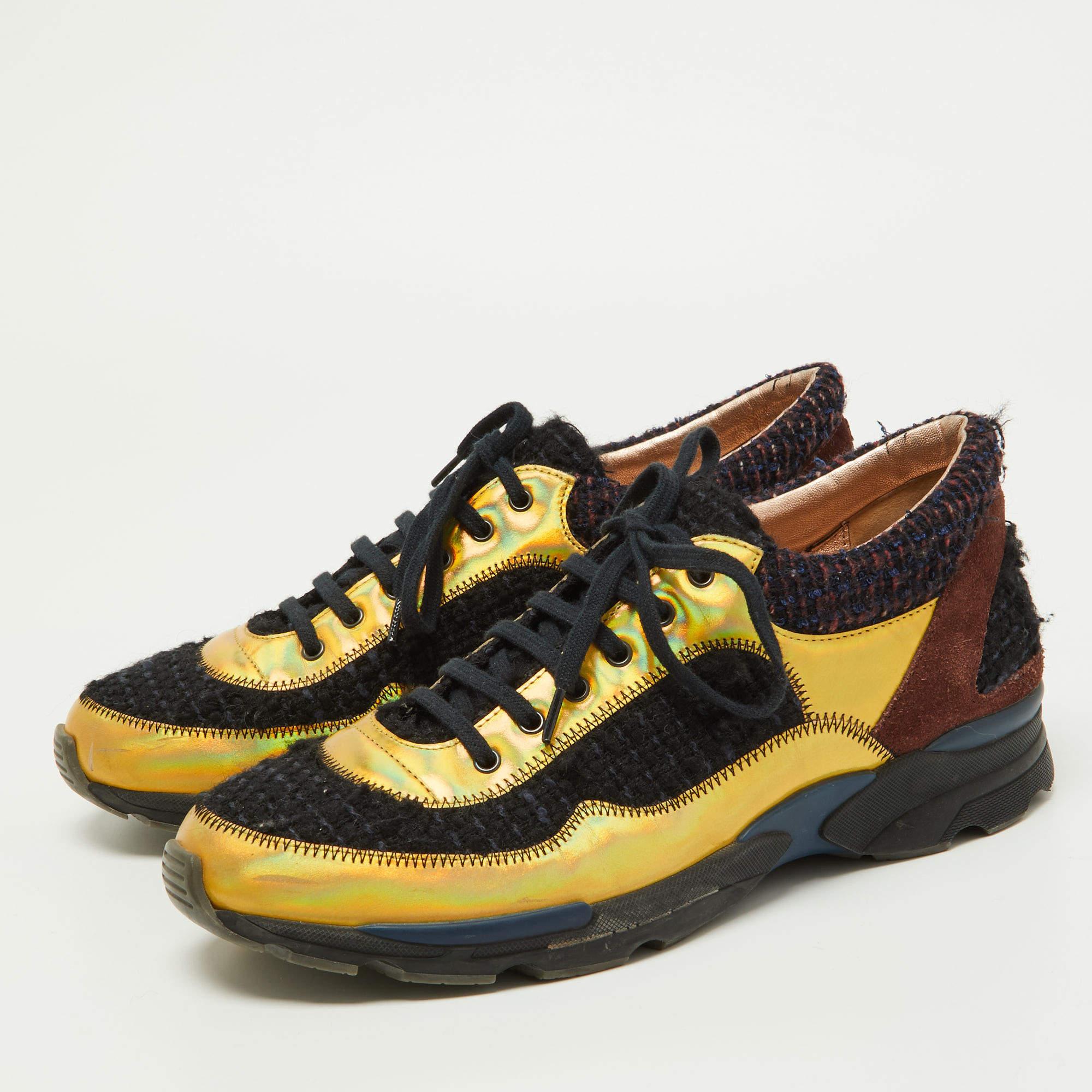 Give your outfit a luxe update with this pair of designer sneakers. The creation is sewn perfectly to help you make a statement in them for a long time