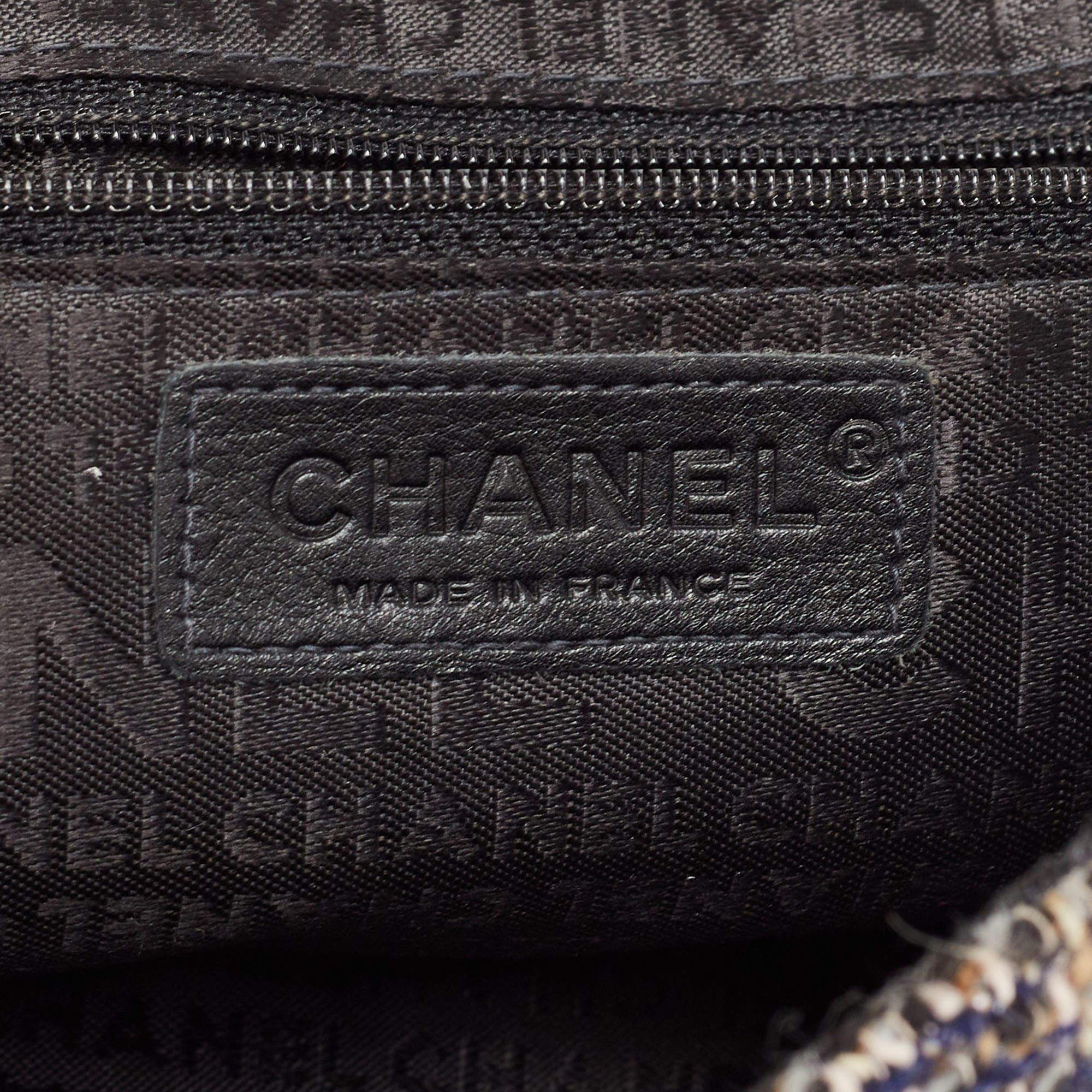 Chanel Multicolor Tweed and Leather Fantasy Tweed Flap Bag 6