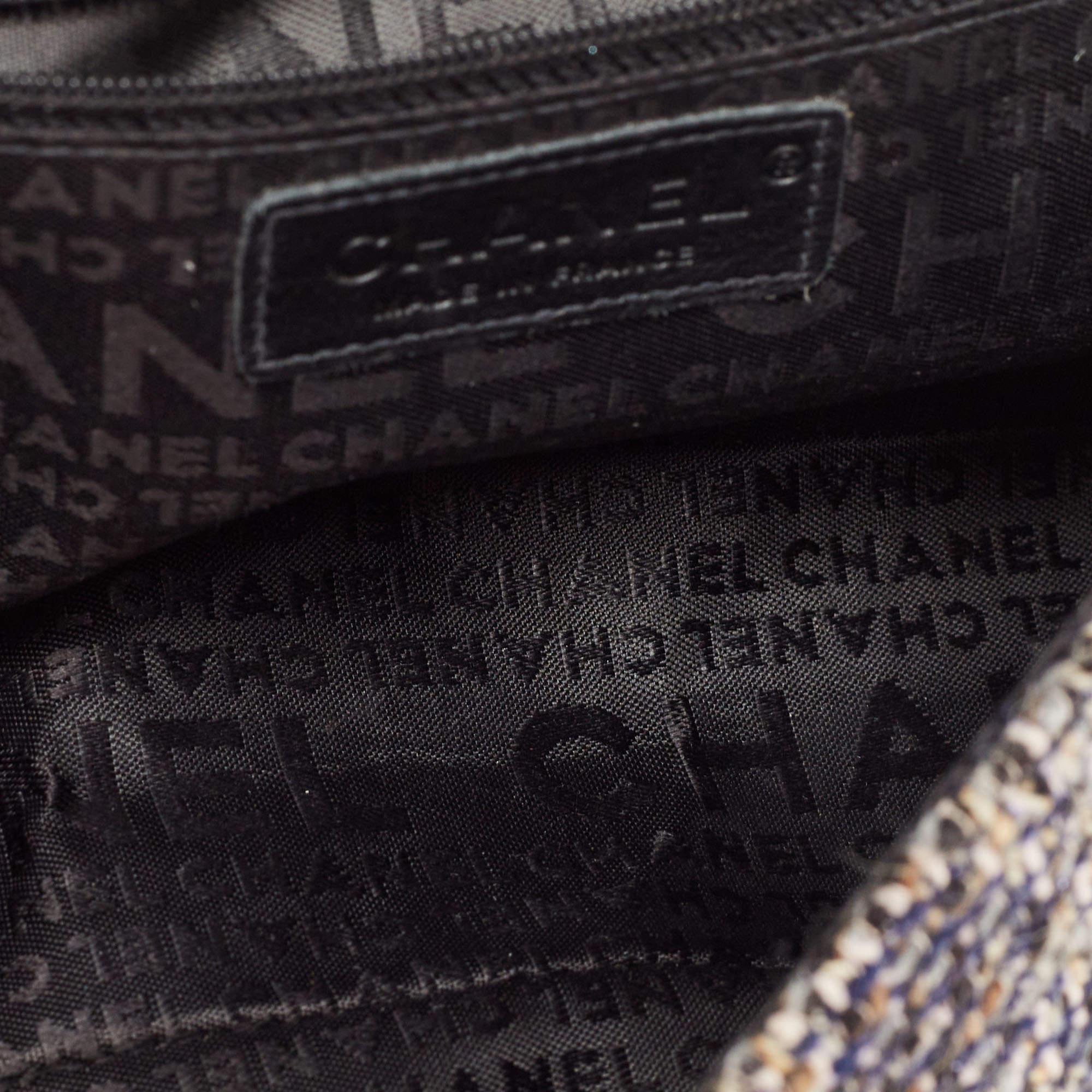 Chanel Multicolor Tweed and Leather Fantasy Tweed Flap Bag 7