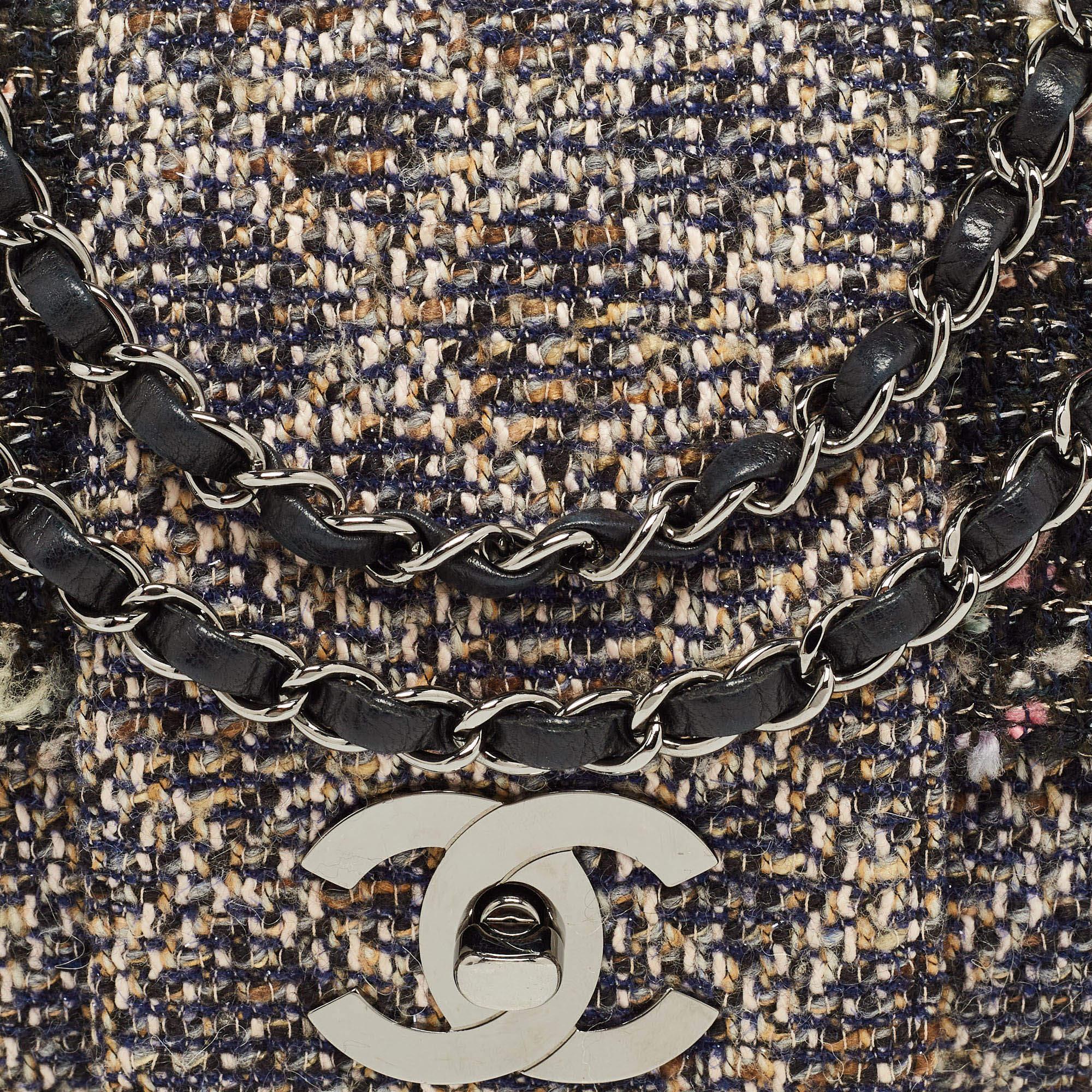 Women's Chanel Multicolor Tweed and Leather Fantasy Tweed Flap Bag