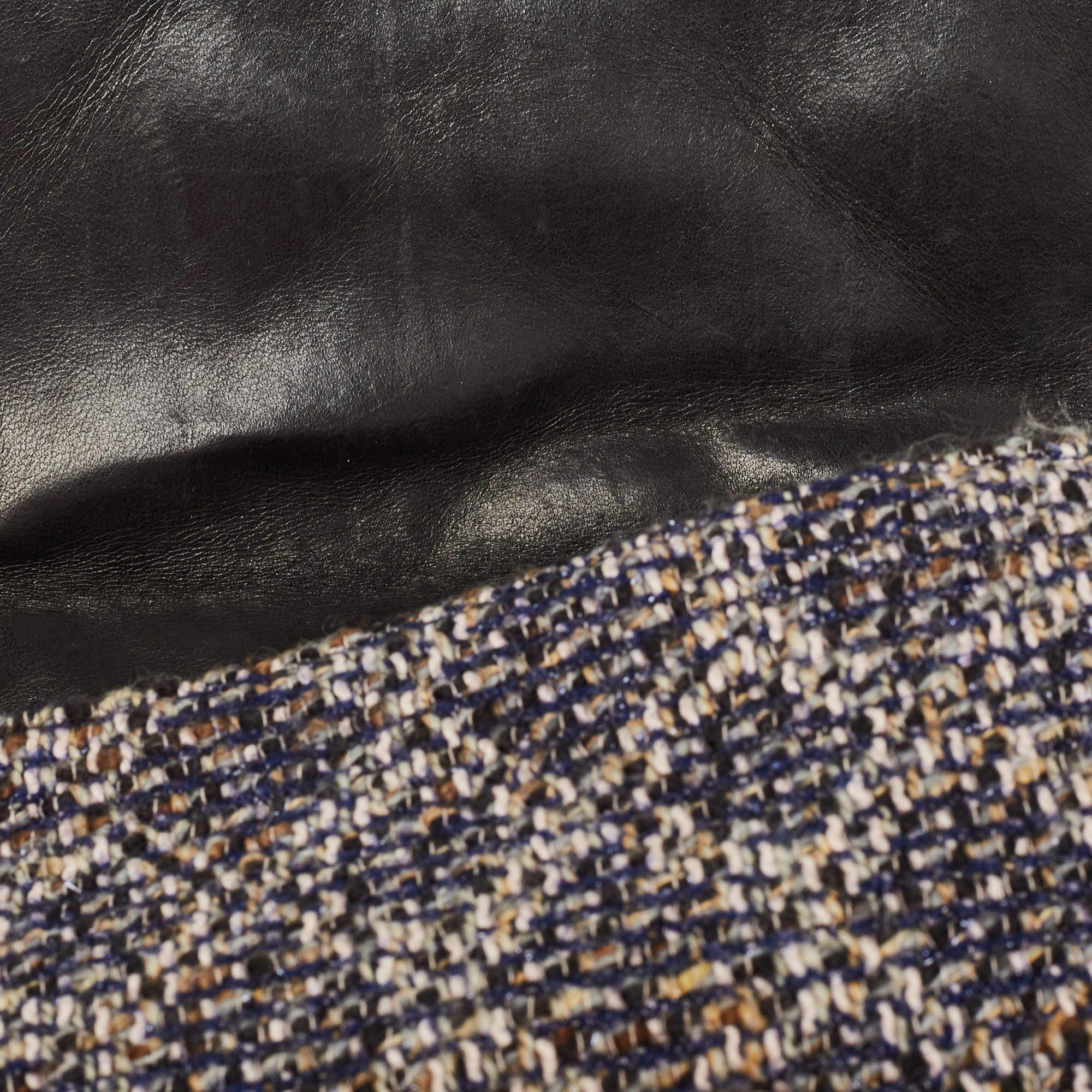 Chanel Multicolor Tweed and Leather Fantasy Tweed Flap Bag 4
