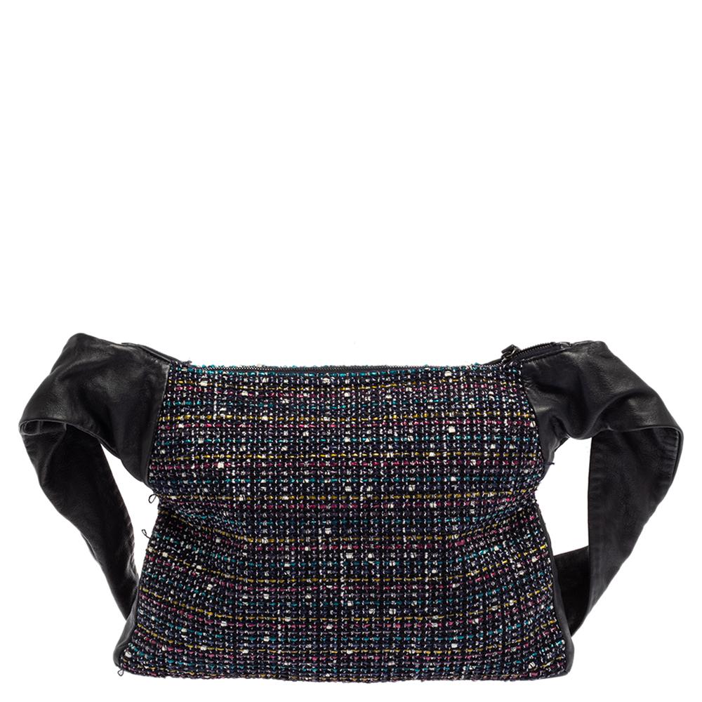 Featuring colorful tweed panels, this Girl bag from the house of Chanel mirrors a vibrant and trendy appearance of a Chanel jacket. The leather body provides strength to the design and makes sure you can carry your everyday essentials with ease. It