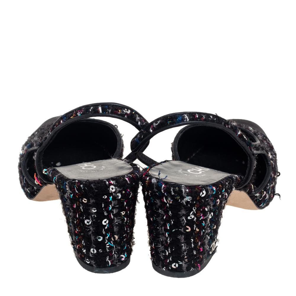 chanel tweed slingback
