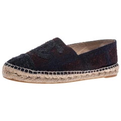 Chanel Multicolor Tweed CC Espadrilles Size 39