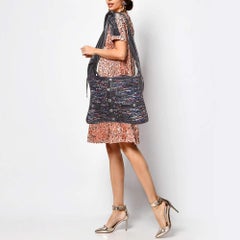 Chanel Multicolor Tweed Fringe and Leather Large Girl Bag
