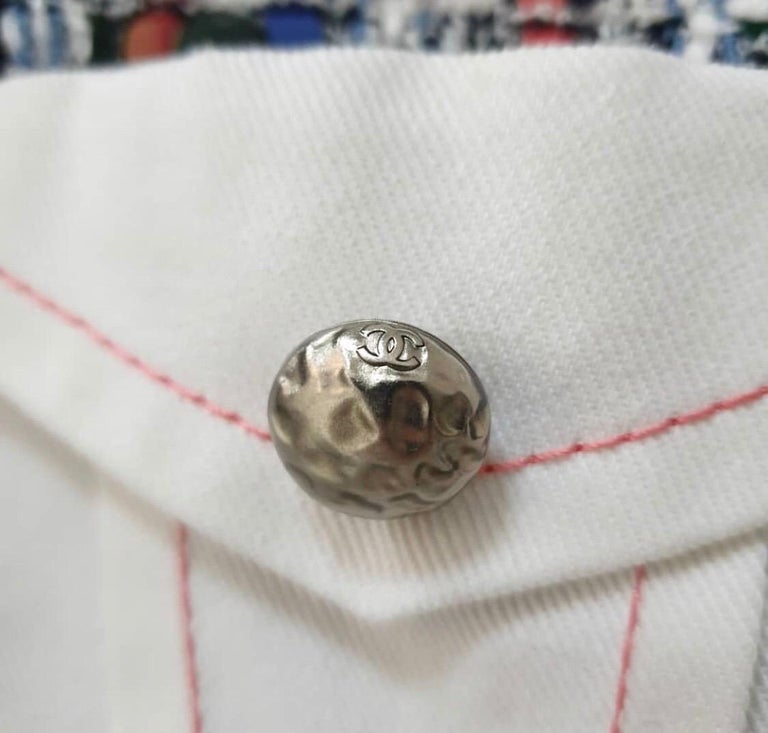 Chanel Multicolor Tweed Lesage 2015 Jacket Shirt at 1stDibs