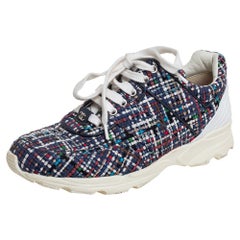 Chanel Multicolor Tweed Low Top Sneakers Size 39
