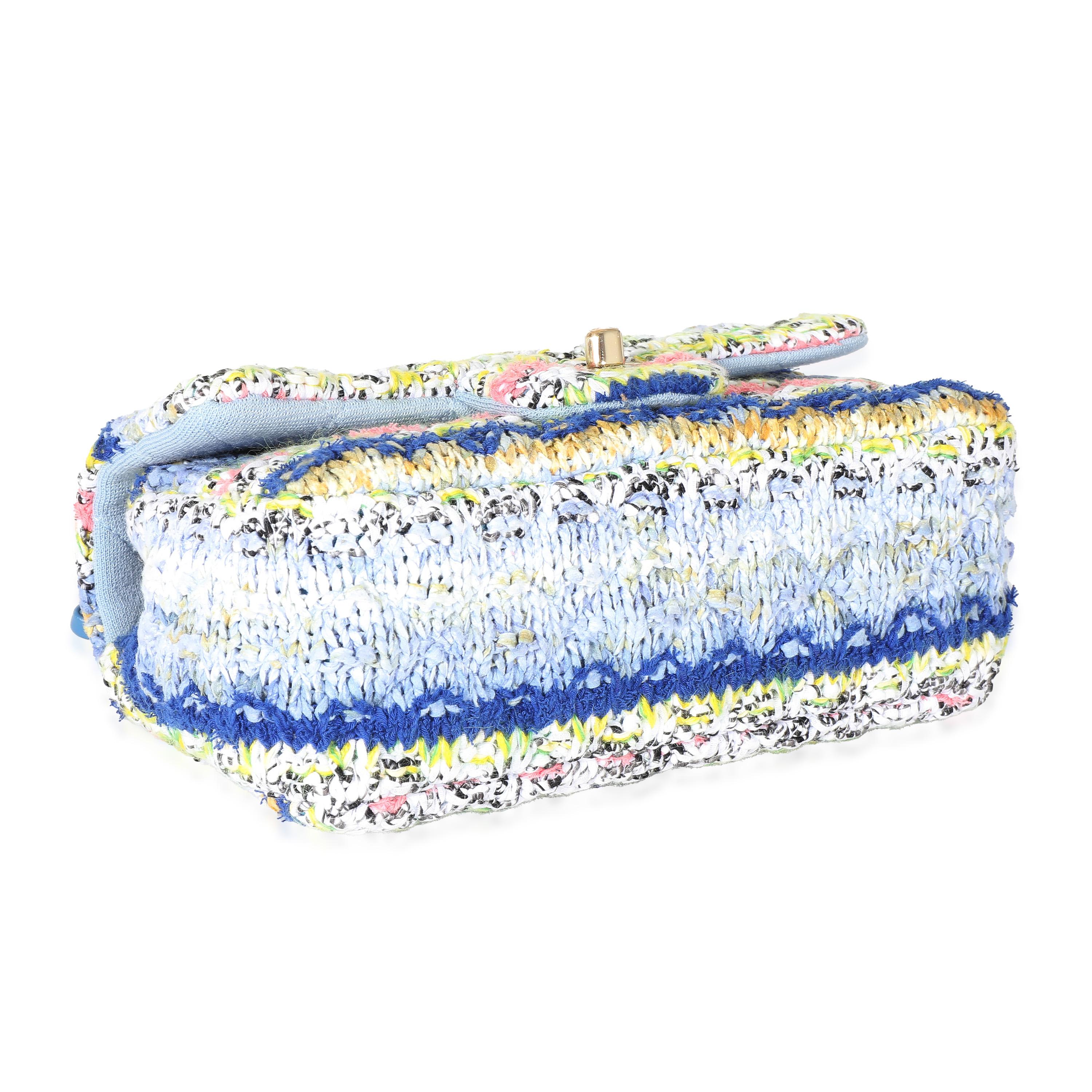 Chanel Multicolor Tweed Mini Rectangular Flap Bag For Sale 3