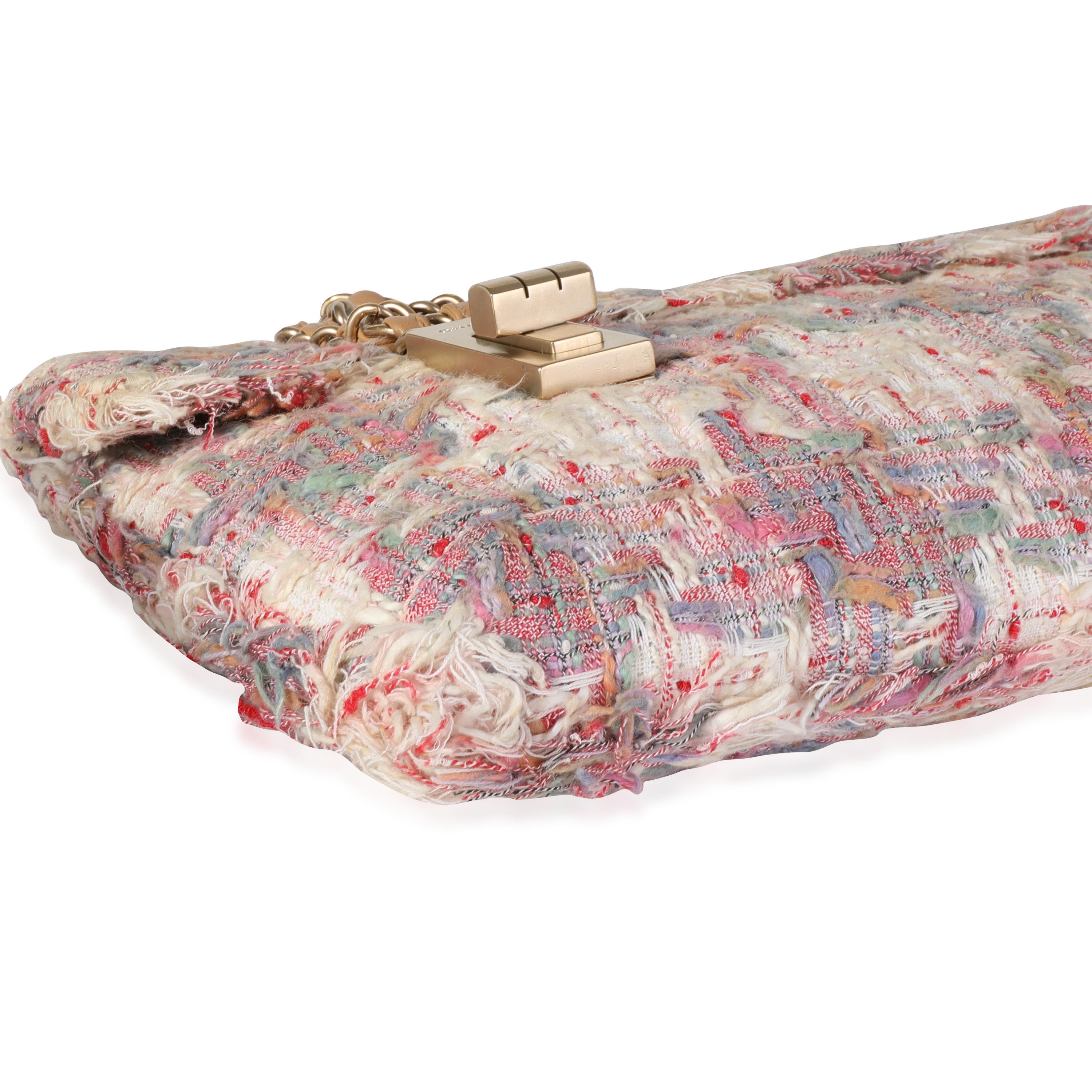 Beige Chanel Multicolor Tweed Reissue Flap Bag