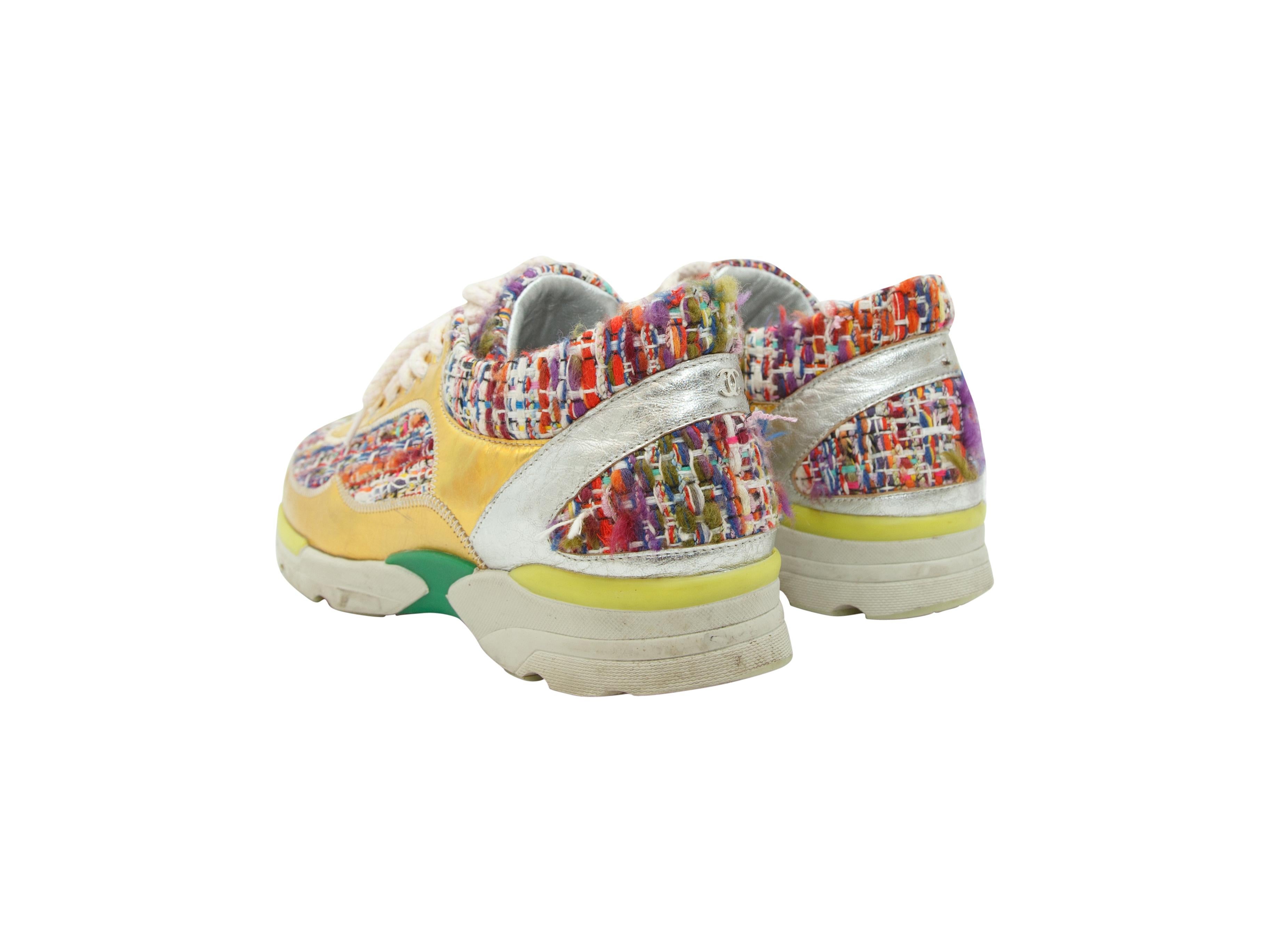 Chanel Multicolor Tweed Sneakers In Good Condition In New York, NY
