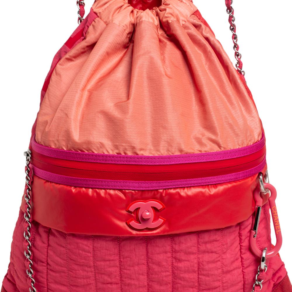 Chanel Multicolor Vertical Quilted Nylon Large Coco Neige Convertible Backpack 1