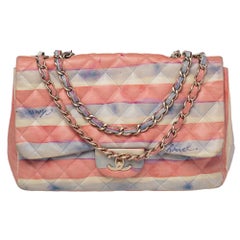 Chanel Multicolor Watercolor Colorama Leather Jumbo Classic Single Flap Bag