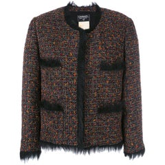 Chanel Multicolor Wool Blend Vintage Jacket, 1990s