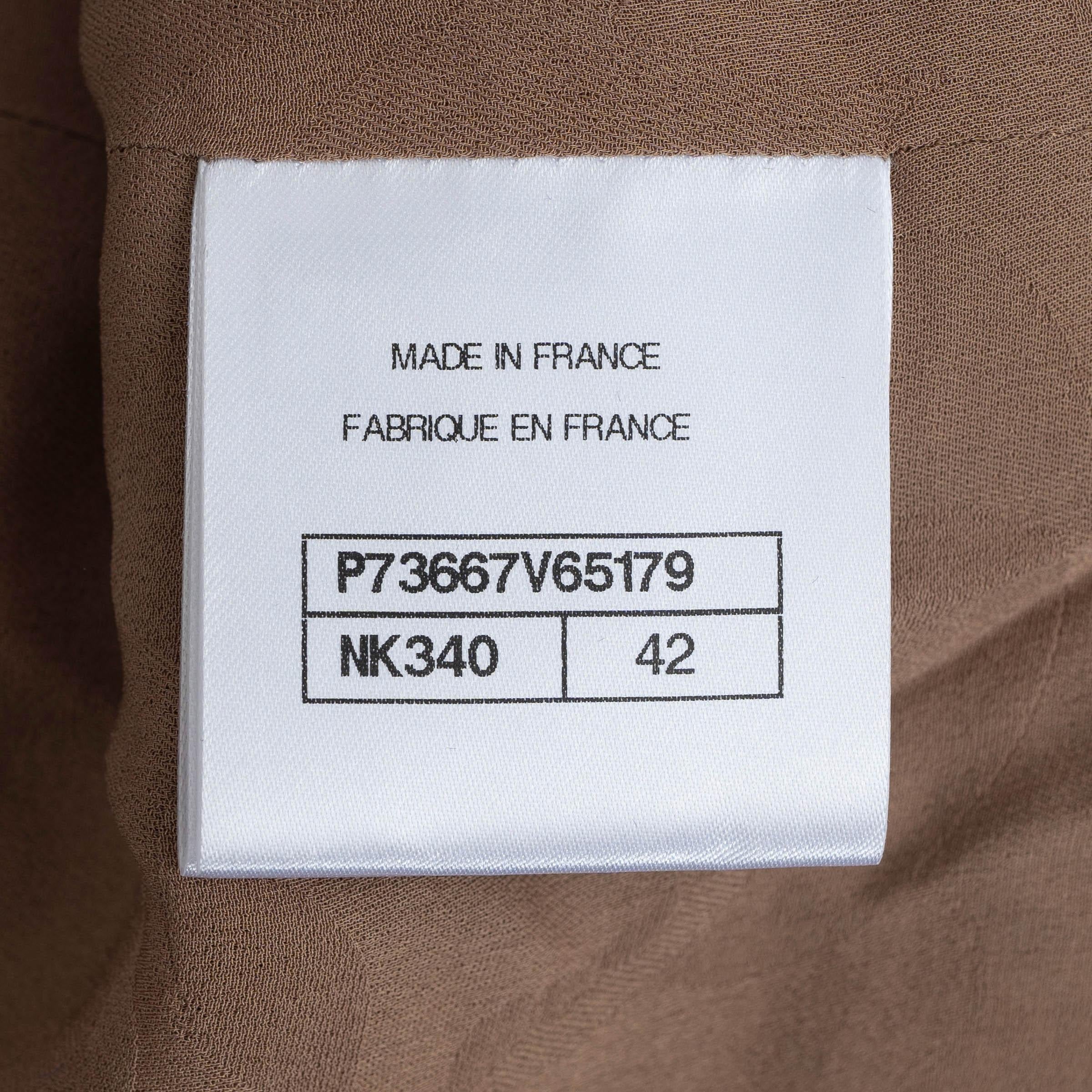 CHANEL multicolor wool mohair 2022 22K TWEED OVER-SHIRT Shirt 42 L For Sale 3