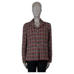 CHANEL multicolor wool mohair 2022 22K TWEED OVER-SHIRT Shirt 42 L