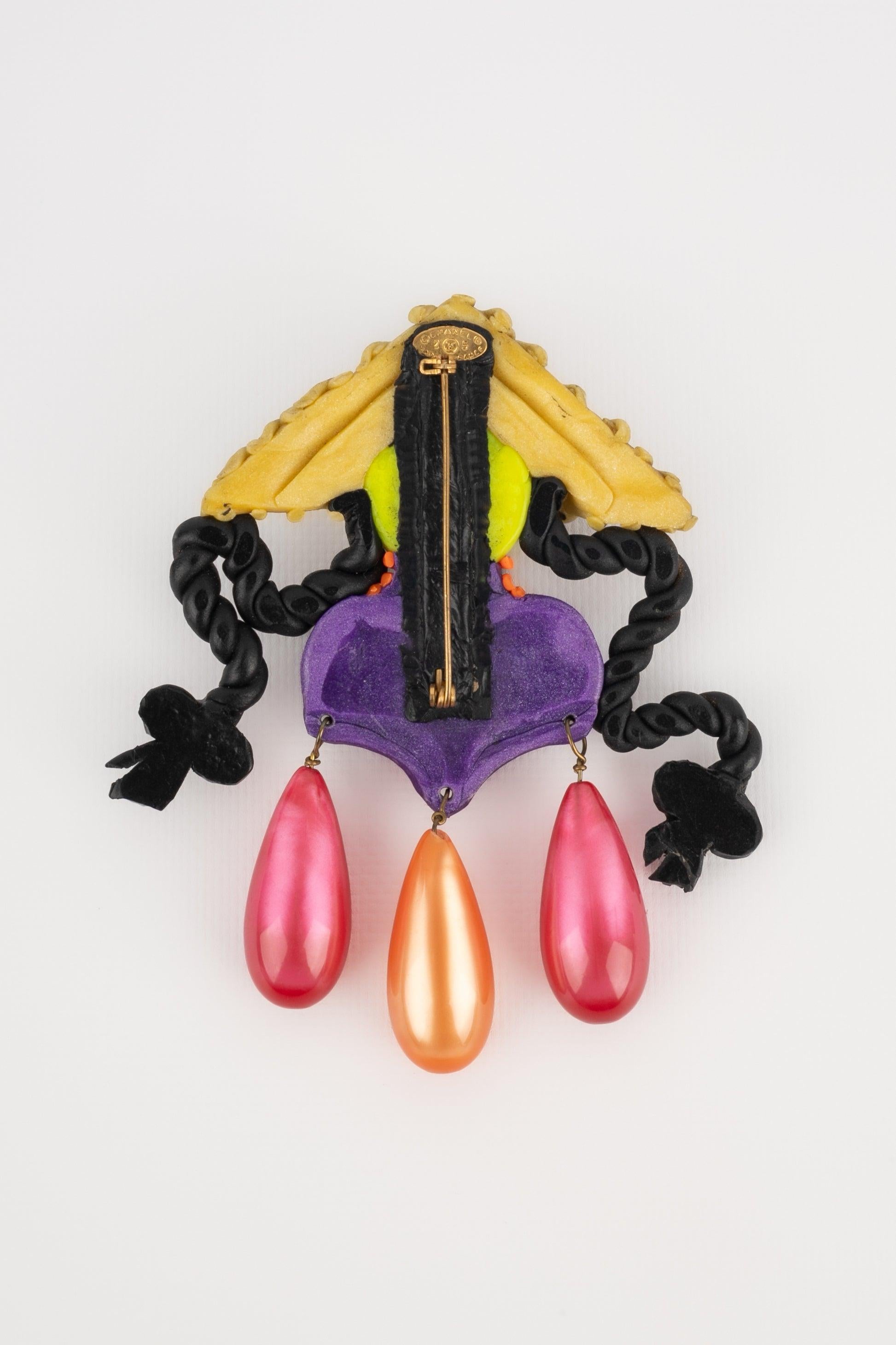 Broche Chanel Multicolor de Pasta Polimérica Fimo, 1991 en venta 6