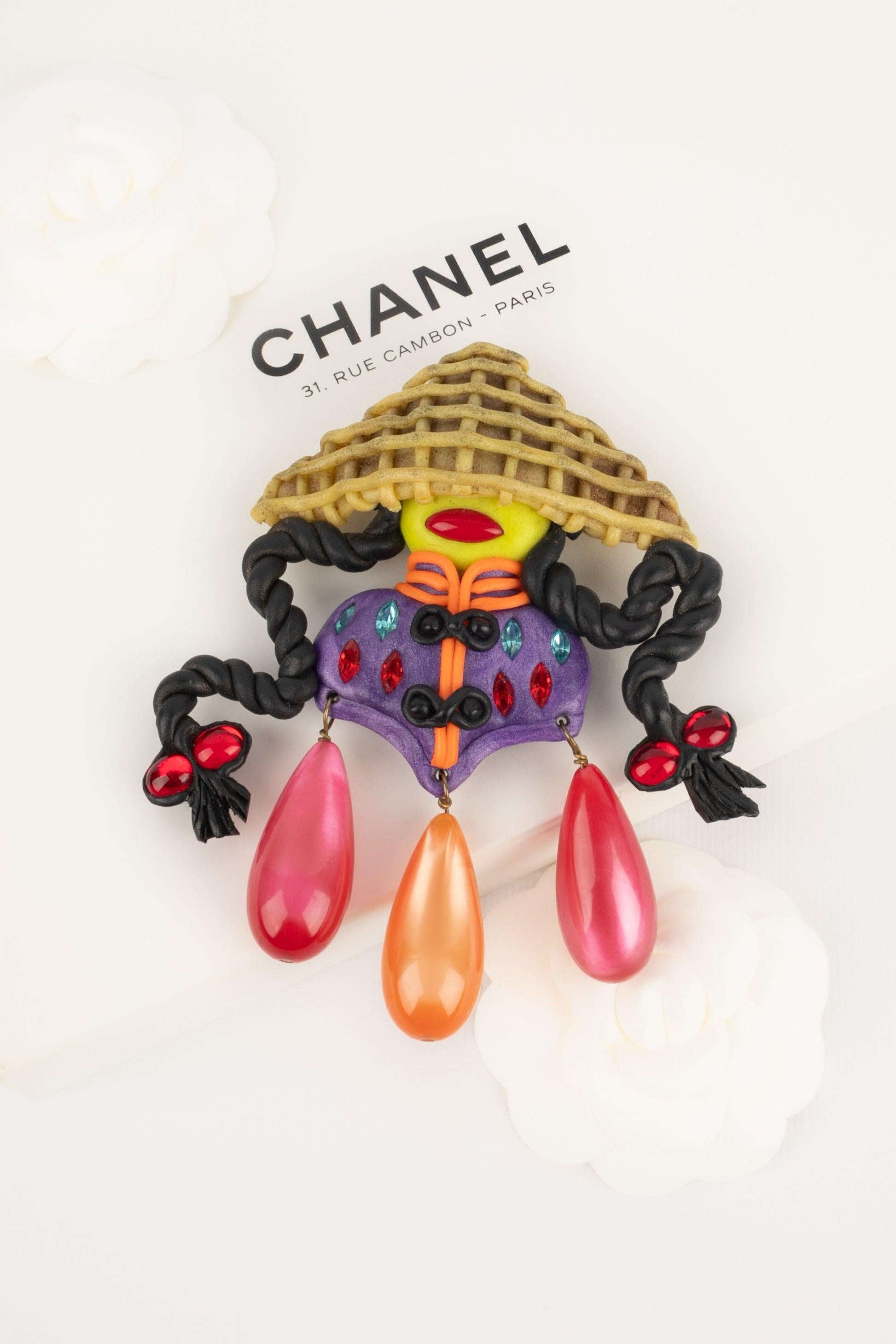 Broche Chanel Multicolor de Pasta Polimérica Fimo, 1991 en venta 8