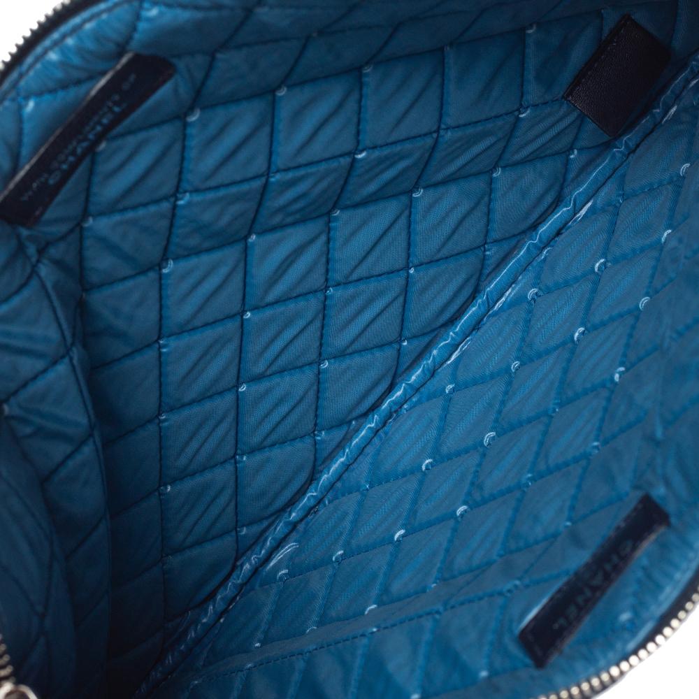 Chanel Multicolored Printed Quilted Fabric Dubai O Case Clutch 7