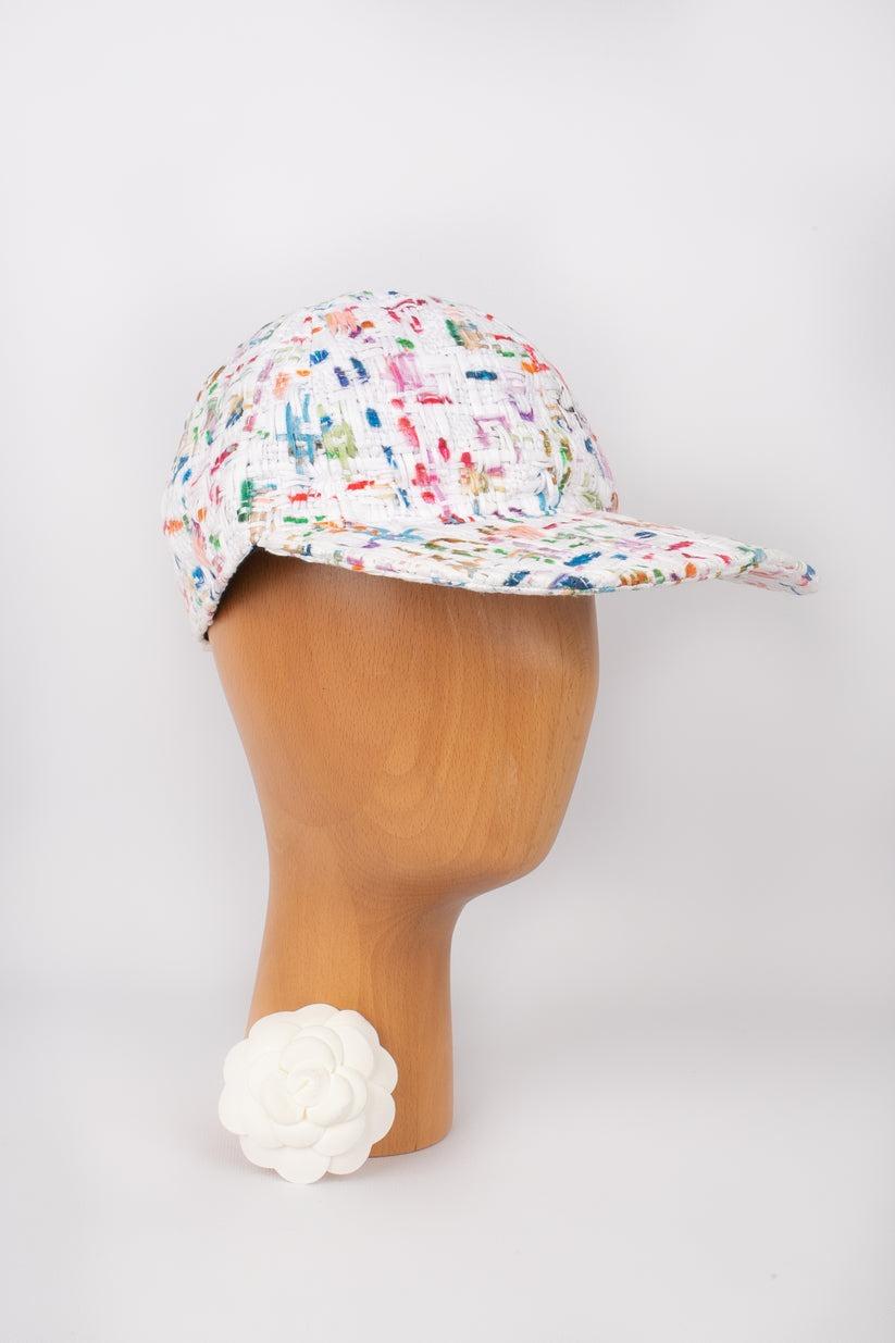 Chanel Multicolored Tweed Cap / Hat For Sale 3