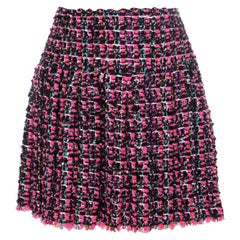 Chanel Multicolored Tweed Pleated Skirt M