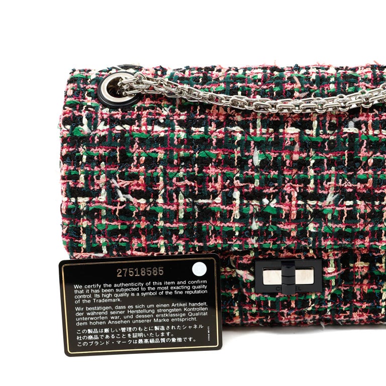 Chanel Multicolored Tweed Reissue  Medium Flap Bag For Sale 3